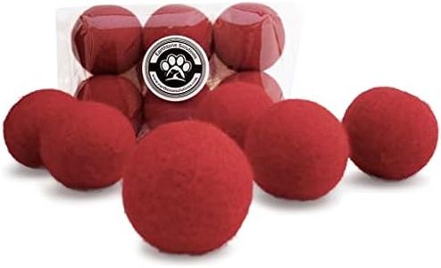 Earthtone Solutions Wool Cat Toys - Felt Cat Toy Balls for Small Pet Fetch and Play - Eco Friendly Quiet Wool Ball Cat Toy for Cats and Kittens - Choose Your Colors (Red)