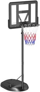 SPORTNOW Canasta de Baloncesto con Altura Ajustable 216-277 cm Aro de Baloncesto para Exterior con Ruedas y Base Rellenable para Adolescentes y Adultos Negro