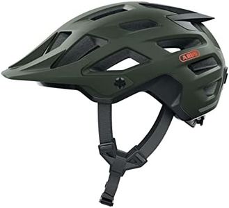 ABUS Casque MTB Moventor 2.0 - Casque de vélo confortable pour le tout-terrain - Casque All-Mountain - pour hommes et femmes - Vert Mat, M