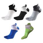 Men's Toe Socks, 5 Pairs Men's Toe Socks for Running Athletic Walking