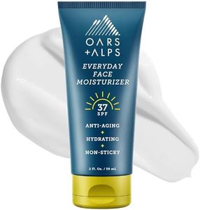 Oars + Alps SPF 37 Sunscreen and Everyday Anti Aging Face Moisturizer, Infused with Hyaluronic Acid, Vitamin E and Vitamin B5, TSA Friendly, 2 Fl Oz