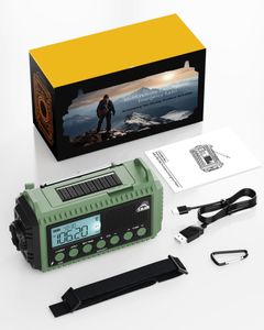 Roxicosly Emergency Solar Radio – Portable Hand Crank, AM/FM, Weather Alert