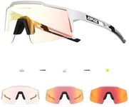 KAPVOE Photochromic Cycling Glasses MTB Clear Mountain Bike Sunglasses Transition Goggles Sports Baseball Running