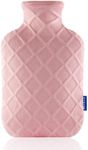 DICEVER Hot Water Bottle with Soft Cover, 2L Hot Water Bag, Hot and Cold Therapies for Sore Muscles, Menstrual Cramps, Neck and Shoulder Pain Relief, Great Gifts for Women, Childs, Pink