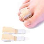 LeafLoom Nylon 3Pcs Hammer Toe Straightener, Broken Toe Wraps, Toe Cushioned Bandages, Hammer Toe Splints For Correcting Hammer Toes, Broken Toes, Crooked Toes & Overlapping Toes Foot_Drop, Free Size