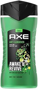 Axe 3-in-1 anti-hangover shower gel and shampoo for long-lasting freshness and fragrance, dermatologically tested, 250 ml, pack of 1