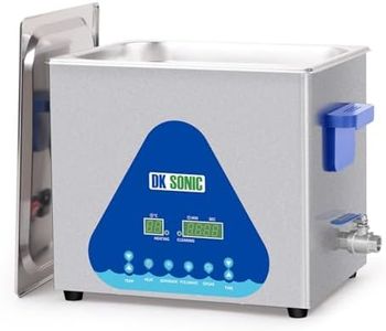 DK SONIC Nettoyeur à Ultrasons 10L, 240W Nettoyeur De Pièces à Ultrasons Avec Chauffage Et Minuterie, Commande Numérique Et Panier, Fonctions Multiples Pour Moteurs De Moto, Carburateurs, Chaînes