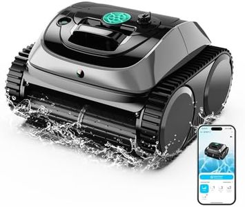 WYBOT C1 Power Cordless Robotic Pool Vacuum for Inground Pools, Above Ground Pool Cleaner 4-in-1 Wall & Waterline Cleaning Up to 1,618sq.ft, 160mins Smart Navigation, App Support (Starry Green)