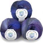 Double Helix by Living Dreams Yarn. Soft, Colorful 2-ply Wool Yarn for Crochet, Knitting, Weaving. Self-Striping Sport Weight Yarn, 3 Pack, 150g, Color Hunky Dory