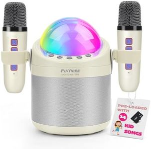 Karaoke Machine for Kids Adults Unique Astronaut Shape Portable Bluetooth Speaker with Wireless Microphone Home Party KTV Birthday for Girls Boys Toddler Teens Ages 2-12 +Year Old Kids