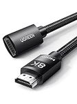 UGREEN 8K HDMI Extension Cable, 8K HDMI 2.1 Male to Female Extender Cord 8K@60Hz 4K@120Hz Ultra High Speed 48Gbps, Compatible with Fire TV, HDTV, PS5/PS4, Xbox Series (0.5M)