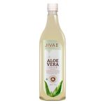 Jiva Aloe Vera Juice 1 Litre | Cold Pressed Juice Boosts Immunity, Improves Digestion, Detoxifies The Body | Promotes Healthy Skin & Hair | No Artificial Flavour & Suger (Pack of 1)