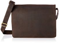 Visconti Visconti Leather Distressed Messenger Bag Harvard Collection, Mocha, One Size