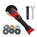Battery Angle Grinder for Milwaukee 18V Battery 125mm 12000RPM Brushless Grinding Tool with M14 to 5/8"-11 Core Shaft