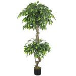 Leaf Realistic Artificial Japanese Fruticosa Tree, Natural Ficus, 150 cm (5ft)