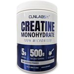 Creatine Monohydrate Powder - 500g Tub (200 Mesh) | Fine Grade, Pure & Mixes Easily | Includes Scoop | Unflavoured | Made in The UK by CLN Labs