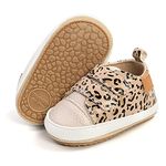 RVROVIC Baby Boys Girls Sneakers Anti-Slip Oxford Loafer Flats Infant Toddler PU Leather Soft Sole Baby Shoes(6-12 Months,Infant,3-Leopard)