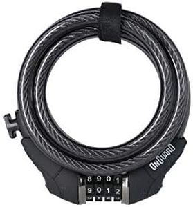 ONGUARD Dobermann Candado de Cable en Espiral, Unisex Adulto, Gris, Size