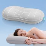 Elegear Soft Memory Foam Pillow for Neck Pain Cervical Orthopedic Pillow Spring Design Anti Snor Neck Support Pillow with Cooling Pillowcase for Side Back & Stomach Sleeper-M(40CM*60CM)