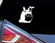 H-TRADINGS Totoro Studio Ghibli White 5 Inches Approx Cars Walls Helmets Toolbox Laptop Die-Cut Vinyl Stickers Decals Vans SUV Trucks Windows Bumper