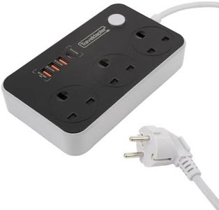 Uk To Turkey European Adapter Power Strip Smart USB Usb-C Port Extension Charger 3 Way Uk Outlets Ireland Holland Germany 2 M Extension Cord