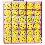 Akki Wold Smiley Emoji Birthday Party Return Gifts for Kids Button Pins Badge Metal Brooch (Multicolour) - Set of 30