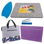 100% New Zealand Wool Pressing Mat for Quilting - Best Portable Wool Ironing Mat for Quilters - Includes Travel Bag, Cutting Mat, Iron Rest & Sewing Accessories and Supplies - 13.5"x17"x0.5" Iron Mat