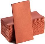 Terracotta Napkins | Linen Feel Guest Disposable Cloth Like Paper Dinner Napkins | Hand Towels | Soft, Absorbent, Paper Hand Napkins for Kitchen,Parties,Weddings,Dinners Or Events | 50 Pack