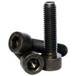 (6mm) M6 x 30 Black 12.9 Grade High Tensile Hex Socket Cap Screws Self Colour Allen Bolts DIN 912-10 Pack