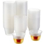 MATANA 100 Clear Plastic Bomb Shot Cups, 100ml - Shot Glasses for Layered Shots, Creative Cocktails & More - Weddings, Birthdays, Halloween, Festivals - Sturdy & Reusable