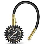 Vondior Tire Pressure Gauge (0-100 PSI) Heavy Duty Air Pressure Gauge, ANSI Certified Tire Gauge for Car and Trucks Tires with Large 2 Inch Easy to Read Glow Dial, Stocking Stuffers for Men