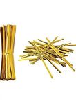 Cake Decor Metallic Chocolate Twisters Ribbon Ties Twist Ties -Metallic Gold