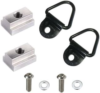 2 Kits Bed Rail Accessories fit for Toyota Tacoma Bed Cleats Tie Down Anchors Rings T Slot Nuts for Tundra Deck Rail Pick up Cargo Bolt on V Ring Truck Trailers Hook Bike Mount Washers and W/Screws