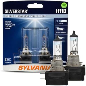 SYLVANIA H11B SilverStar Halogen Headlight Bulb, (Contains 2 Bulbs)