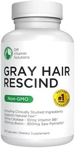 Gray Hair Rescind with Catalase - Anti-Gray Hair Supplements for Men and Women, Hair Vitamins Biotin, Saw Palmetto, Antiaging, Restores Natural Hair Color and Reverses Gray Hair at The Root