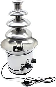 Fontana di cioccolato a 4 ripiani, grande fontana di cioccolato, con funzione di fusione, in acciaio inox, 170 W, cascate lisce per frutta e pasticceria – Fontana di cioccolato