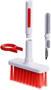 Hagibis Cleaning Soft Brush Keyboard Cleaner 5-in-1 Multi-Function Computer Cleaning Tools Kit Corner Gap Duster Keycap Puller Remover Multi Brush for PC Laptop Airpods Pro Camera Lens (Red)