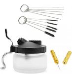 ABEST 4 Set Airbrush Spray Gun Wash Cleaning Tools Needle Nozzle Brush Glass Cleaning Pot Holder