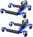 GarveeTech 2Pcs Car Wheel Dolly, 1500LBS Capacity Trailer Dolly with Hydraulic Tire Jack for Vehicle Positioning for Truck Rv Trailer, Blue
