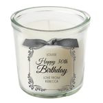 Happy Birthday present personalised candle 16th 18th 21st 30th 40th 50th 60th 70th party gift