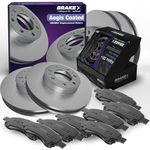 Brake X Front and Rear Brake Pads and Rotors Kit replacement for 2009-2014 Acura TSX | AEGIS GEOMET Coated Rotors and Alpha Ceramic Brake Pads