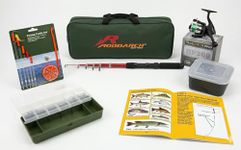 Roddarch Junior Fishing Kit for Kids: Complete Starter Set with 2.0m Telescopic Rod, HP200XR Reel & Full Tackle – Includes 20-Page "How to Fish" Guide & Species ID Chart – Perfect Beginner set