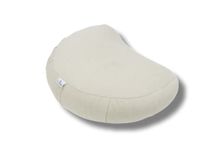 Nutribuck® Buckwheat Crescent Zafu Meditation Cushion Filled With Buckwheat Hulls, This Unique Crescent Design Offers Optimal Comfort And Support For Your Meditative Journey. (Cream)