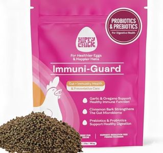 Hippy Chick Immuni-Guard 1.5 lb - Chicken Preventative Care & Stress Guard- Chick & Adult Bird Health- Essential Oils Oregano & Garlic- Poultry Feed Supplement- Probiotics & Prebiotics (62 Servings)