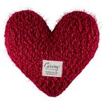 DEMDACO Giving Heart Cranberry Red 10 x 11 Cotton Weighted Plush Decorative Throw Pillow