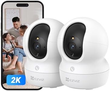 EZVIZ 2K Caméra Surveillance WiFi Intérieure, Camera Bébé WiFi 2.4Ghz Pan/Tilt à 360 °, Vision Nocturne Intelligente, Suivi Auto, Audio Bidirectionnel, Mode Veille, Alexa, CP1 Pro 2K 2Pack