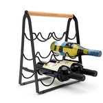 simplywire - Collapsible Wine Rack – 9 Unit Bottle Holder – Black