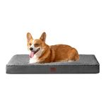 EHEYCIGA Orthopedic Dog Beds Large Mattress with Removable Washable Cover for Crate, Grey, 89x58x9cm