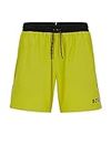 BOSS Mens Starfish Recycled-material swim shorts with contrast logo