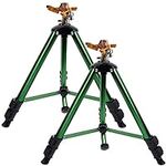 Twinkle Star Impact Sprinkler on Tripod Base, Quick Connector and Product Adapter Set, 360 Degree Coverage, 2 Pack
